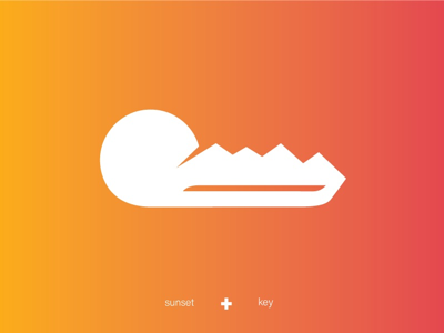 🌅🔑 identity illustrator key logos sunset vector