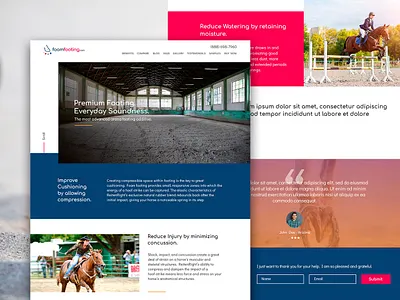 Foam Footing interface landing ui web web design website