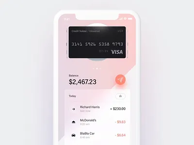 3D interaction for Finance Application 3d 3d animation adobexd balance bank banking c4d cinema4d credit credit card finance fintech interaction ios money money transfer payment uiux
