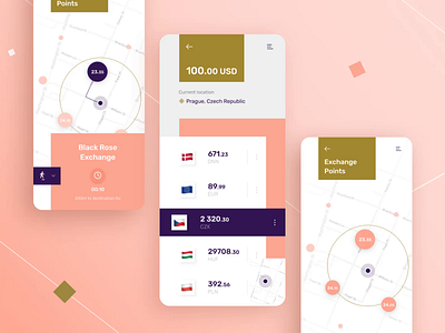 Exchange finder mobile ui interaction design android animatedgif animation animation design business button design direction gif interaction ios location map mobile point ui userexperience userinterface ux