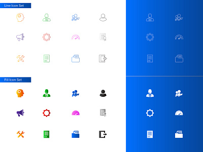 Icon Set android app icon brand colors branding color exploration icons colors gradient iconpack iconset identity illustration ios app iconography logo logo mark design visual style guide web icon