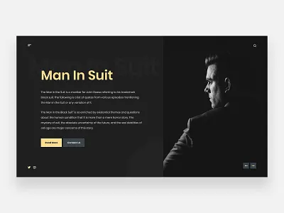 Men Fashion - Concept black classic classy clean clean ui dark fashion gentleman handsome homepage men fashion minimal minimalism minimalist minimalistic stylish suit ui uiux webdesign