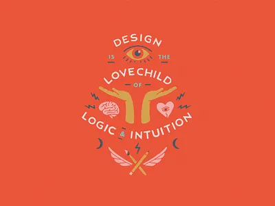 Design Cuts Challenge badge design brain design cuts design quote eye flat hands heart illustration procreate sans serif type lockup vintage wings