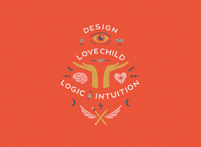 Design Cuts Challenge badge design brain design cuts design quote eye flat hands heart illustration procreate sans serif type lockup vintage wings