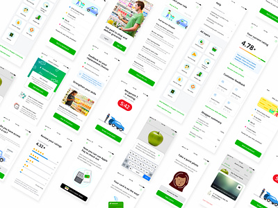 Instacart Shopper App Designs design team help center instacart mobile app mobile design mobile ui product design ratings ui