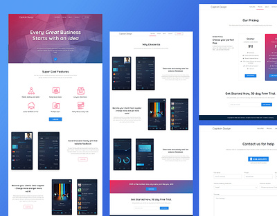 web template for startups #2 design template ui ux website