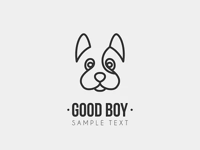 GOODBOY animal animal art animal logo branding dog flat illustraion logo logo design vector vectorart