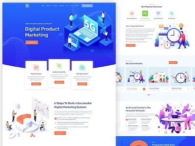 NIXA - SEO & Digital Marketing creative digital marketing digital marketing website illustration landing page marketing online marketing search engine optimization seo seo agency seo company seo services seo website