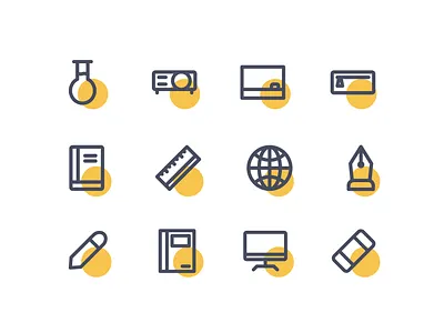 Education icons line icon icon a day icon app icon design icon set illustration line icon