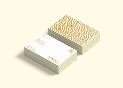 Business Card Lynceus business business card card corporate identity maze warm