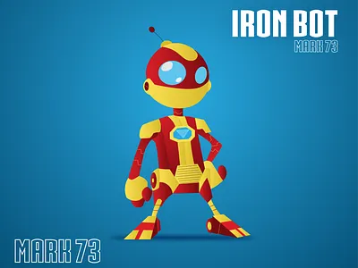 [Warm-Up] IRON BOT art avengers design dribbble illustration iron man ironbot jay pavasiya logo marvel robots warmup