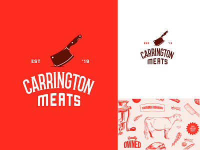 Butcher meats logo brand branding branding design butcher design illustration logo logo design meat pattern pattern illustration vector vintage