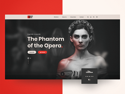 Theatre Homepage art direction components design homepage interface modular performance responsive search show theatre tickets ui ui design ux visual visual language web website