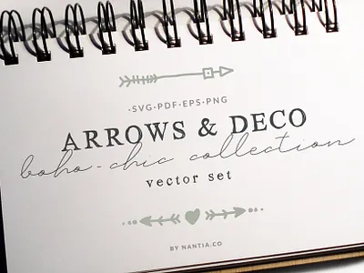 Boho Chic Arrows Deco Vector Pack arrows cliparts decorative graphics illustration nantiaco graphics