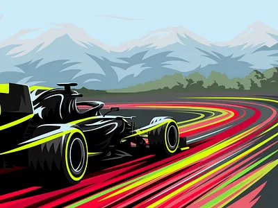 Hello Dribbble! Formula-1 illustration championship design f 1 fast formula1 hellodribbble illustraion racecar racing speed speedway vector