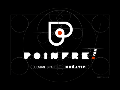 Poinfre Golden ratio circle circular design dot empty golden golden ratio heart illustration letter logo love math maths p point ratio round spaces square