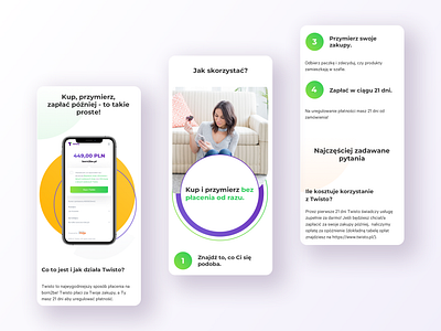 Twisto.pl - Mobile Infographic for Twisto Pay process ecommerce finance fintech mobile mobile infographic payments process shopping twisto