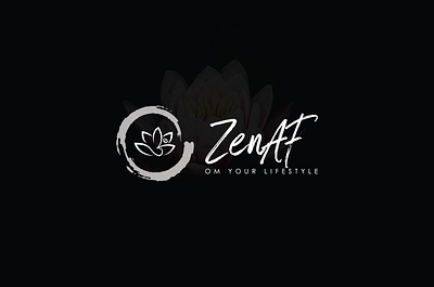 ZenAF beauty fiverr flat icon logo minimalist nature spa typogaphy yoga