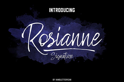 Rosianne Bold and unique Handwritten font Free font font design fonts freebie typography