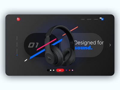 Beats Headphone Landing Page app ui beat concept design headphone homepage landing page design landingpage music shot sound ui webdesign