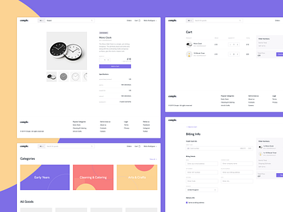 Cimple - Product Details cart checkout clock colorful design desktop ecommerce interface product detail stepper ui ux