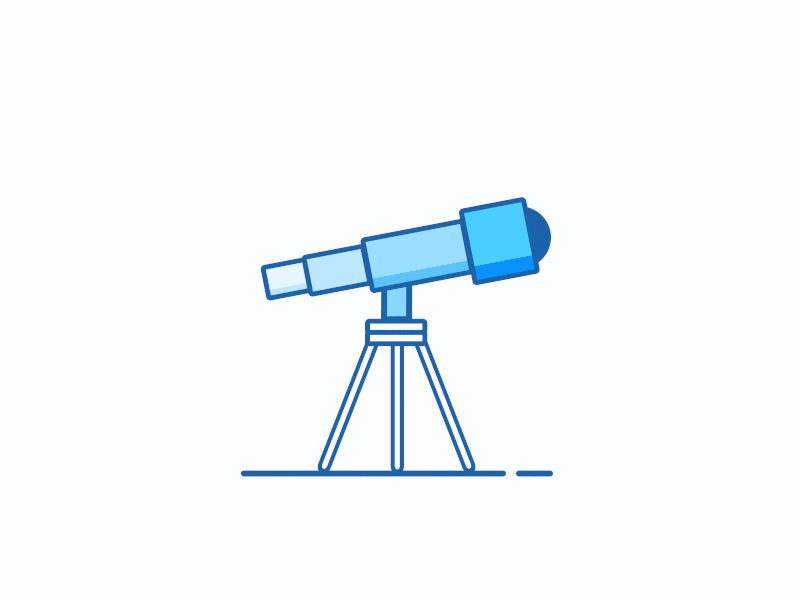 Telescope to Microscope 2d adobe after effects animated animation design icon illustration motion design ui ux vector