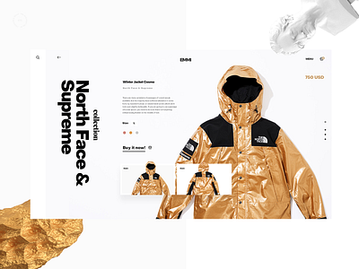 Premium Street Brands Product Card 3d gold interactive intervi marcinrumierz mobile premium skate skateboard street streetwear ui ux webdesign