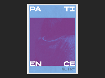 Patience design mannequin pussy music poster typography