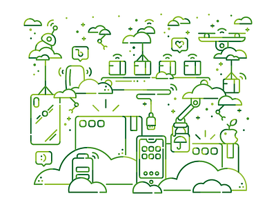 Smarty processes. design flat graphics icon icons illustration outline sign smart ui vector