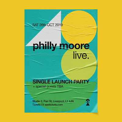 Philly Moore Gig Poster branding design liverpool poster print type vector