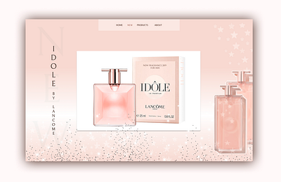 Landing page - concept for Lancome concept design ideas illustration landing page design new launch redesign concept web