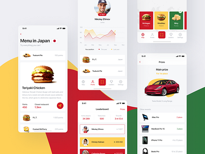 McTravel App — Taste the world! analytics app branding casestudy dayliui food ios iphonex japan leaderboard mcdonalds mobile prize product design profile qr reward travel ui ux