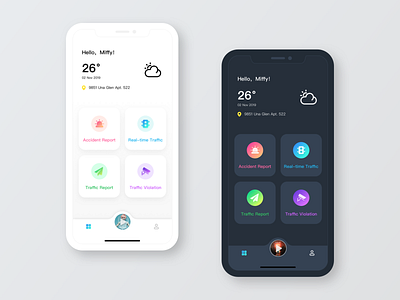 Traffic App Interface app design ui