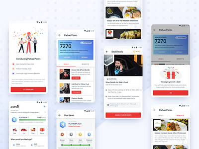 Pathao Points card level loyalty program onboard points redeem rewards ui ui design uxdesign