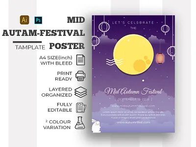 mid-autam festival poster advertisement autam creative design festival illustration midautam poster
