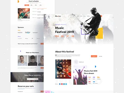 Musico Event Landing anupdeb creative dribbble best shot event freelancer landing music music app musician new design product design typography ui uinugget ux webdesign website