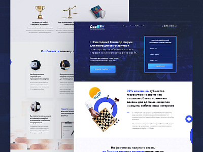 LandingPage blue business design landing photoshop seminar ui web webdesign