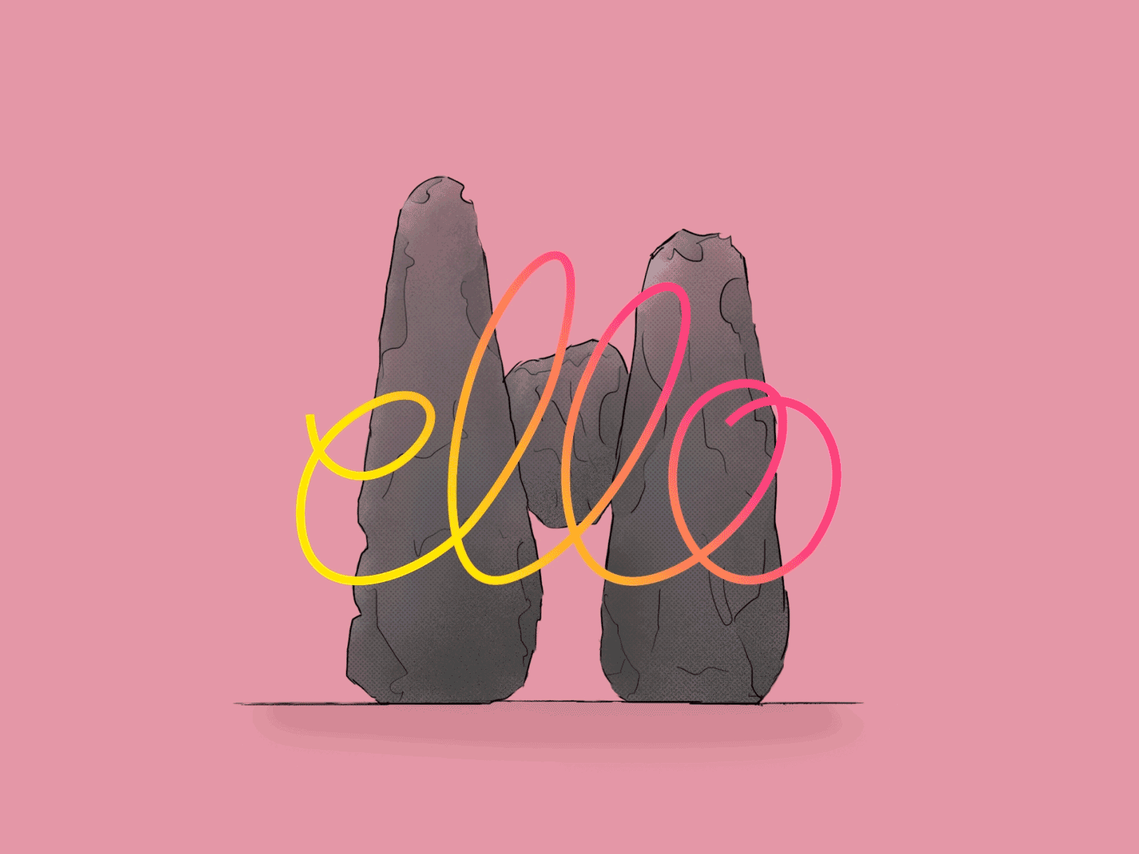 Hello after effects animation gif h illustration letter motion rocks typography