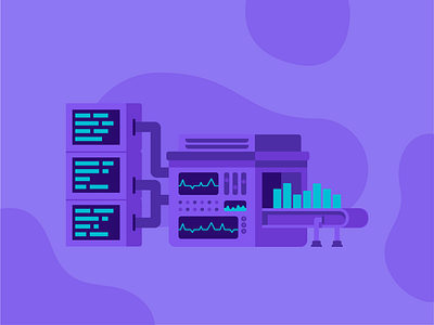 Engineering Intelligence computer data illustration intelligence machine machinelearning metrics monochromatic vector