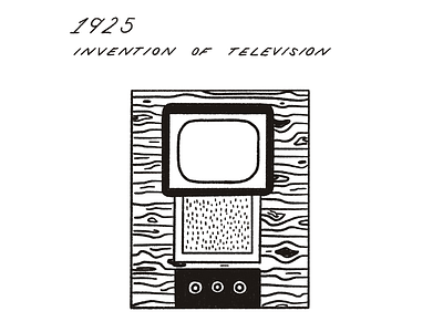 30 Day History Project – Day 25 history illustration procreate retro tv vintage