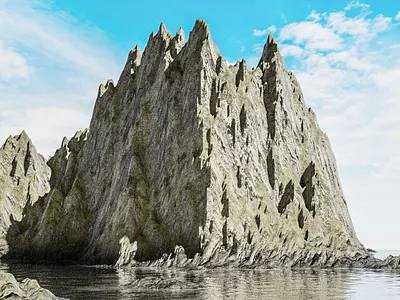 Mountain 3d blender lake mountain ninety niners