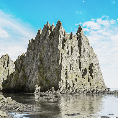 Mountain 3d blender lake mountain ninety niners