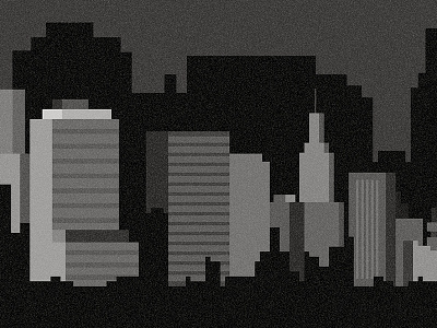 Ossada . Illustration Details 8bit background city dirty film grain greyscale illustration noise noisy pixel pixelart shadesofgrey skyline ui urban webdesign