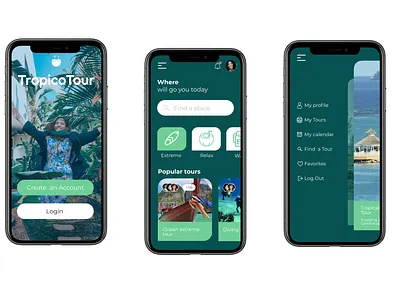 TropicoTour design minimal ui ux
