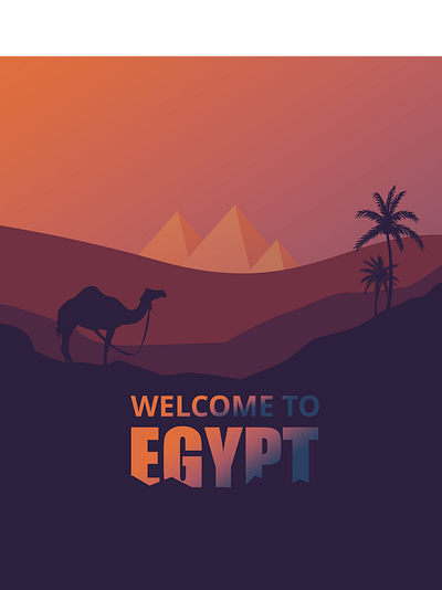 Egypt Background 2 2d adobe animal background camel concept cover desert egypt illustration illustrations vector wacom