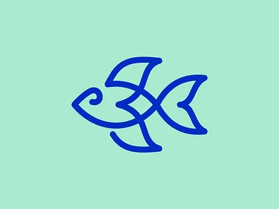 Fishline fish line logo sea