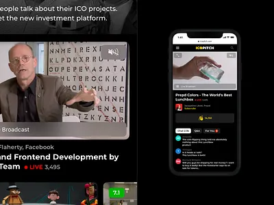 ICOPITCH Broadcasts on Mobile broadcast design details interaction design interface mobile ui product design ui ux web