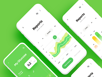 Blood Sugar Tracker App app blood charts cuberto diabetes disease glucose graphics icons illustration ios medicine mobile patient sugar tool tracker ui ux