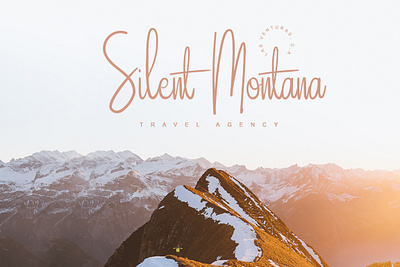 Silent Montana - Free Signature Fonts branding agency font fonts free font free fonts lettering art logo font minimalism script script font signature signature font signatures travel typeface typography