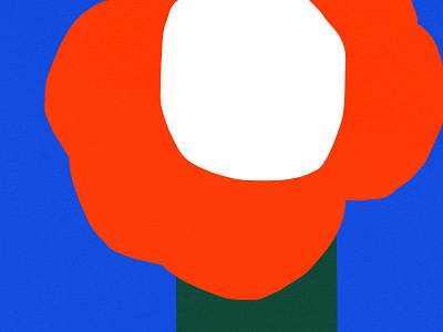 Made this for you. blue bold color design flower green illustration red shape shapes texture white